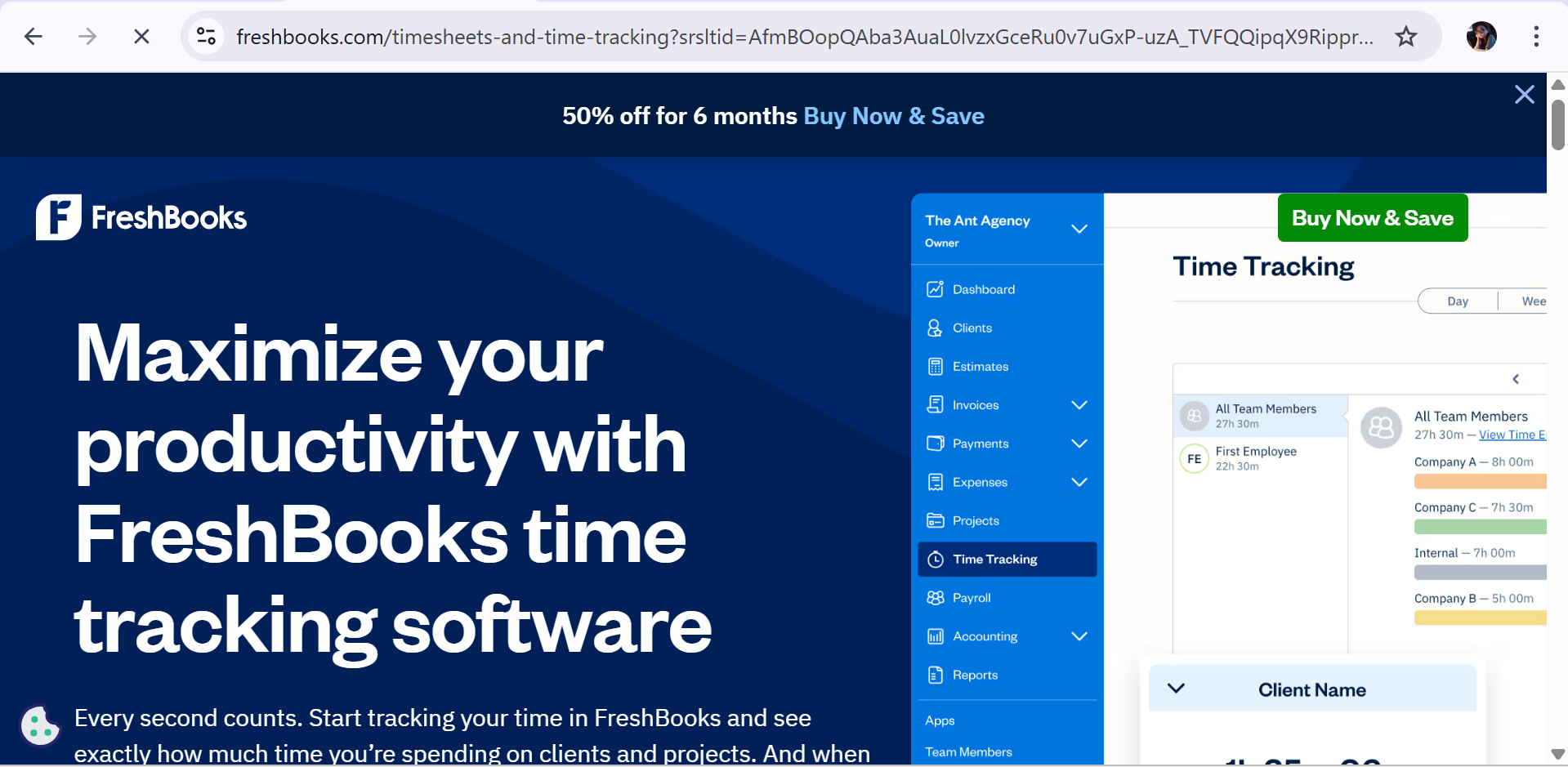 FreshBooks Time Tracking