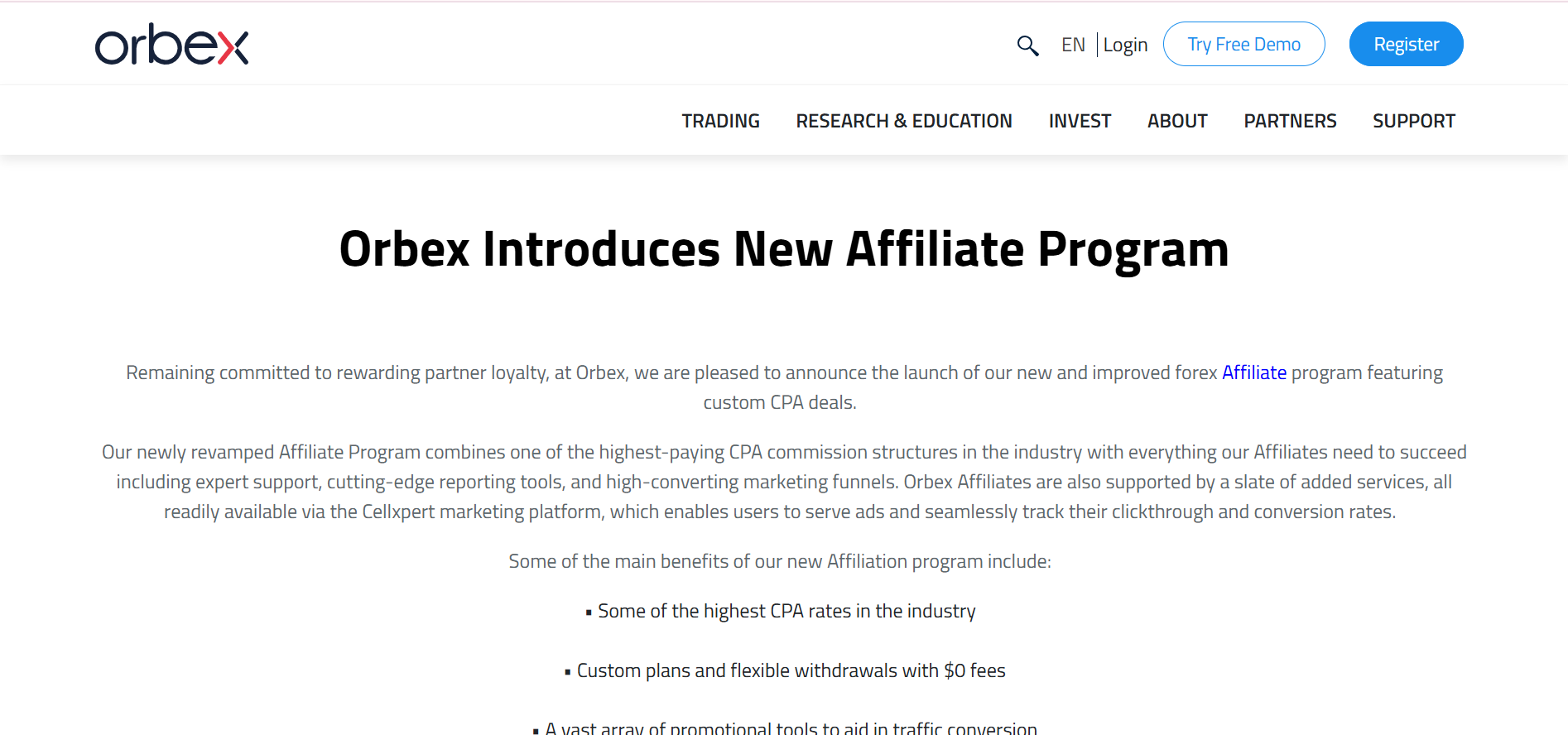 Orbex Affiliates