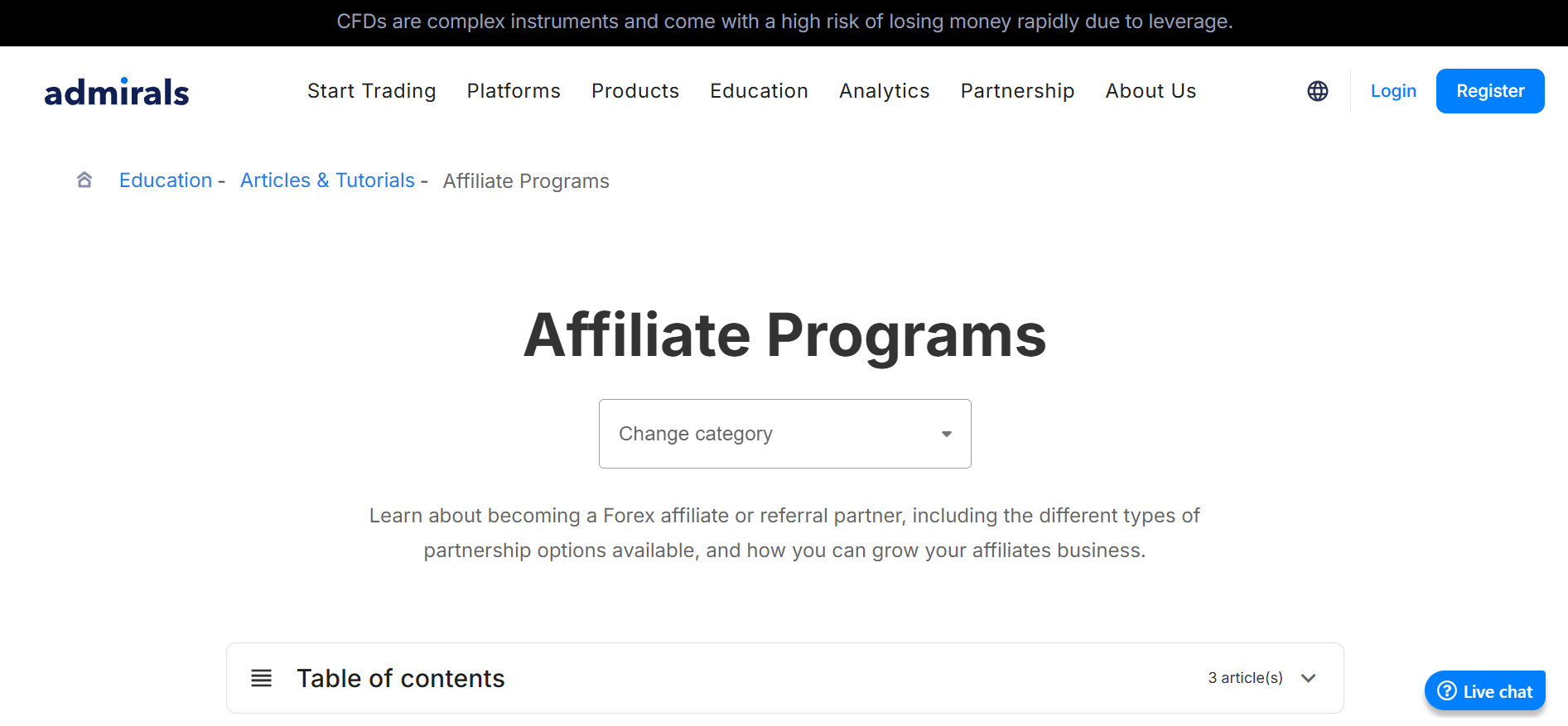 Admiral Markets Affiliates