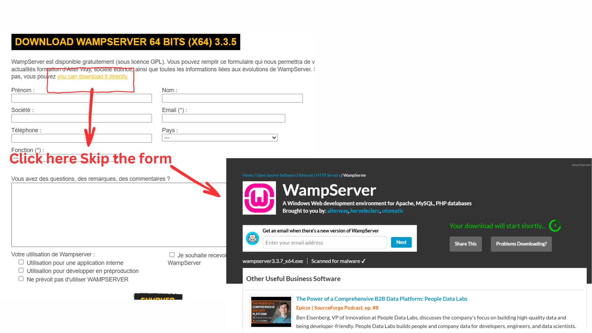 Download WAMPSERVER Suitable Version