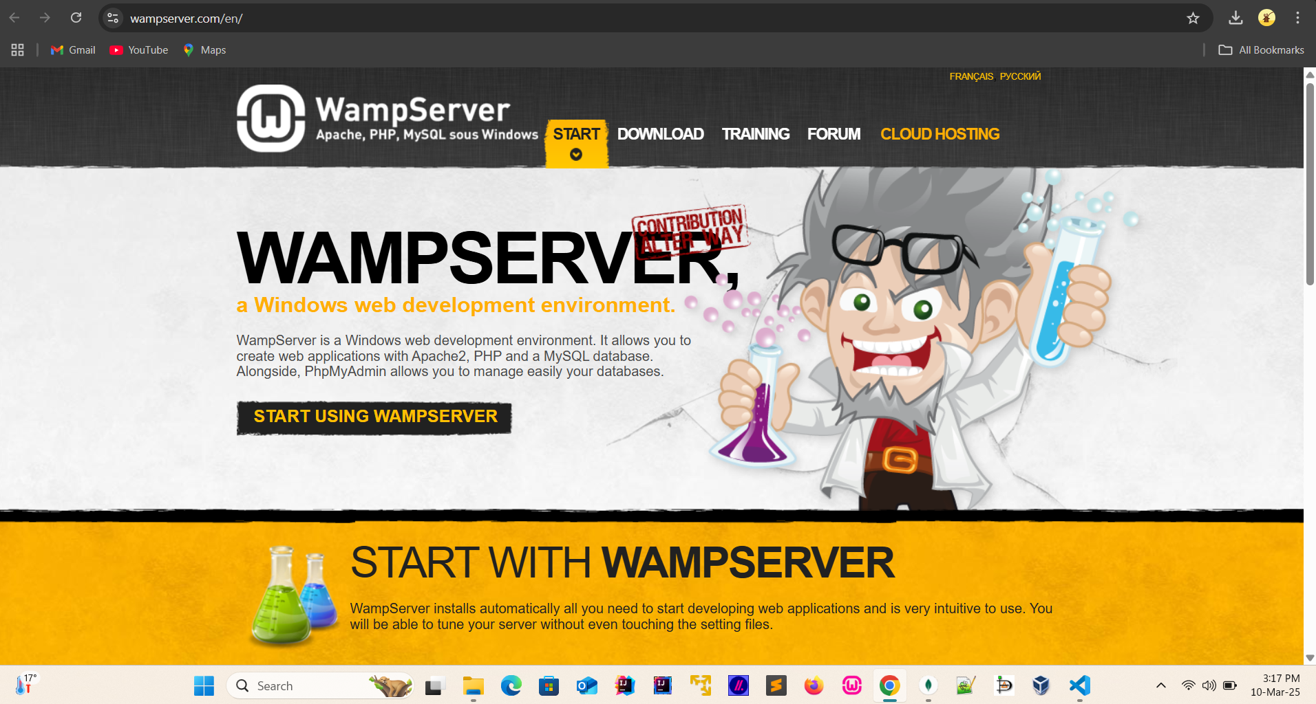 Wamp official website