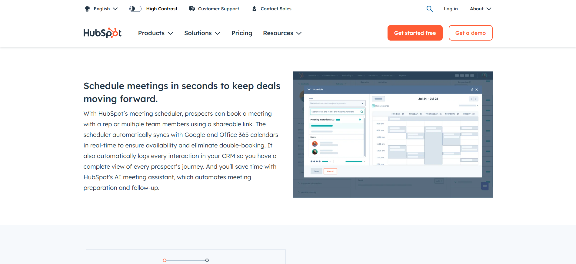 HubSpot Meetings Tool