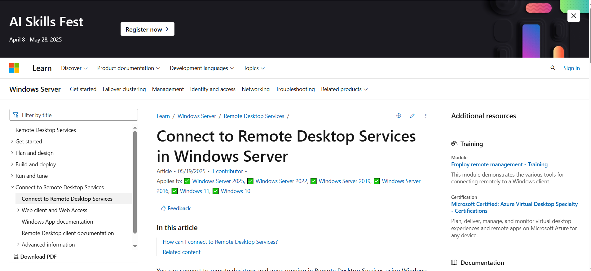 Microsoft Remote Desktop (MSRD)