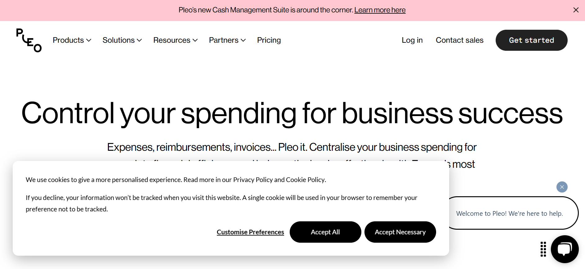 Pleo smart expense management app interface with expense categorization and receipt capture.