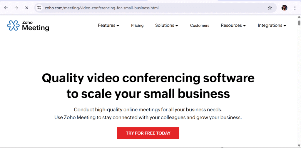 Zoho Meeting – Best for Small Businesses