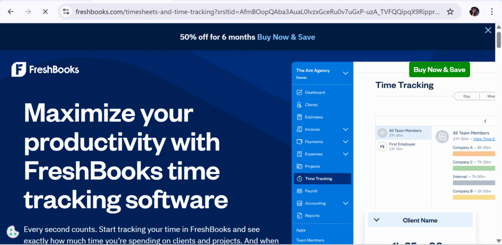 FreshBooks Time Tracking