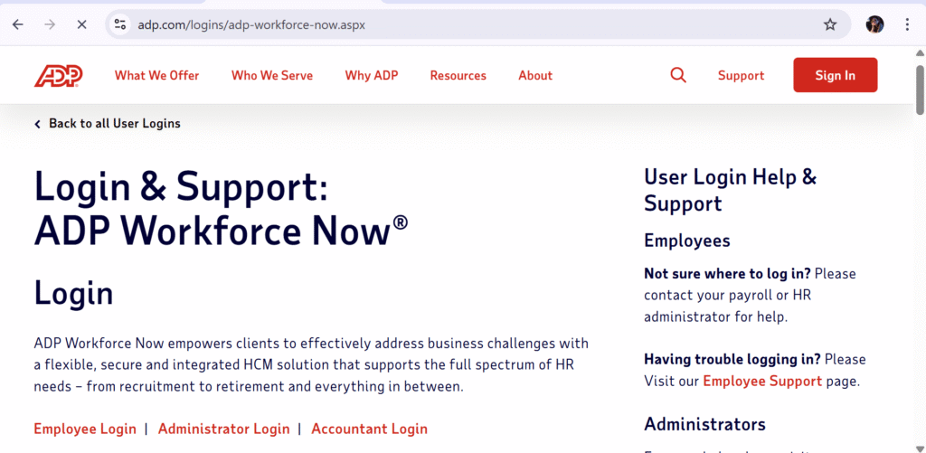 ADP Workforce Now