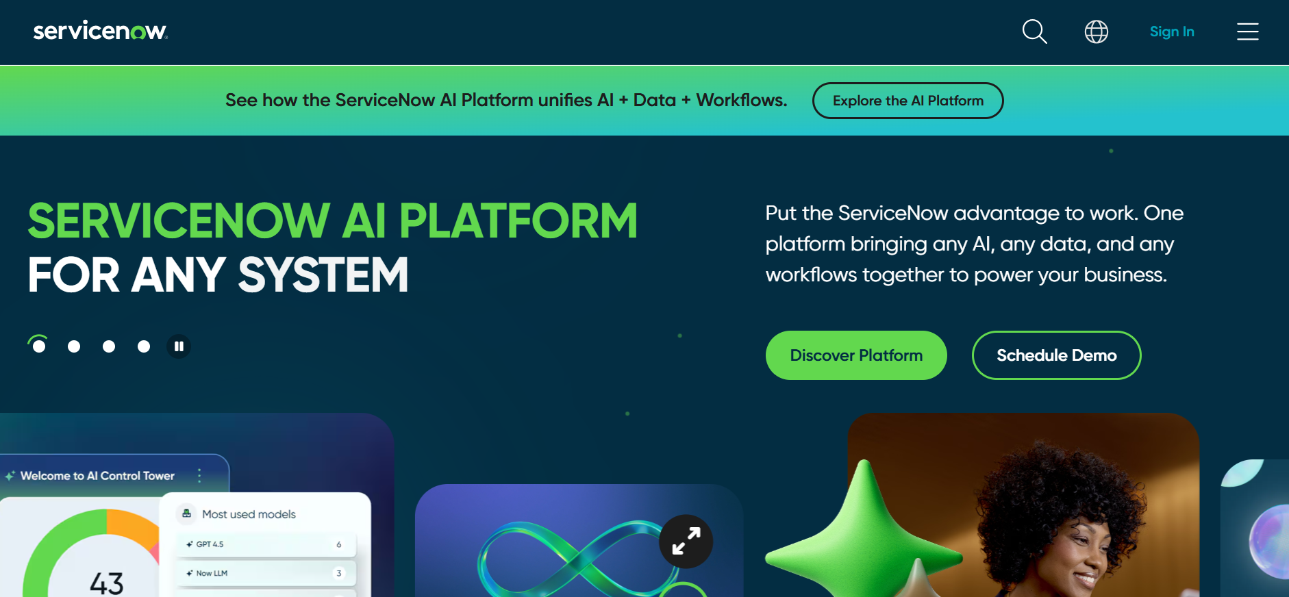 ServiceNow logo - IT workflow automation platform
