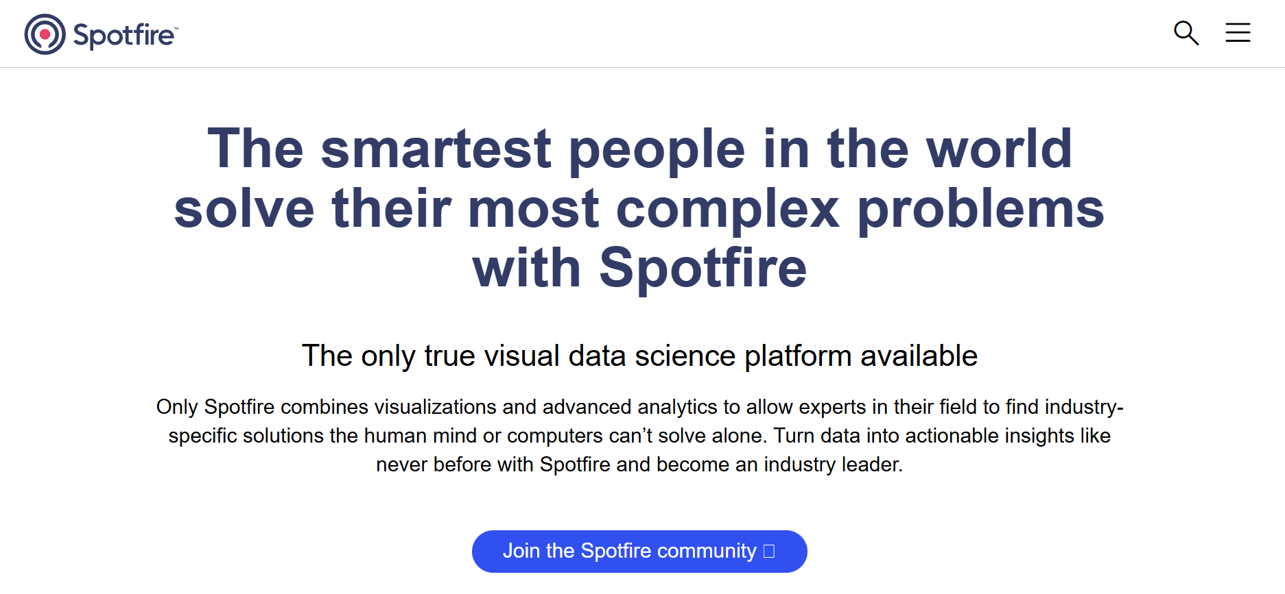 TIBCO Spotfire smart analytics" or "TIBCO Spotfire predictive power
