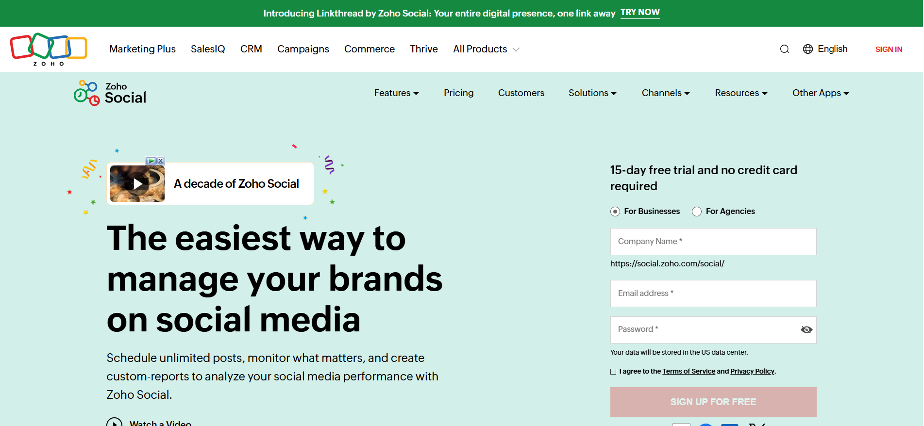 Zoho Social
