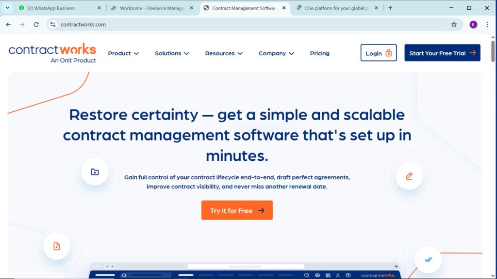 ContractWorks – Best for Secure Contract Storage and Document Management