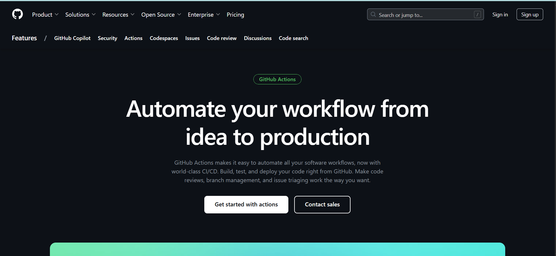 github action