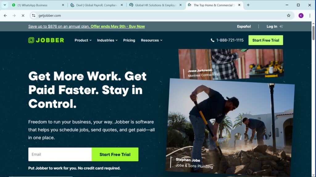 Jobber – Best for Service Businesses Managing Field Contractors and Scheduling