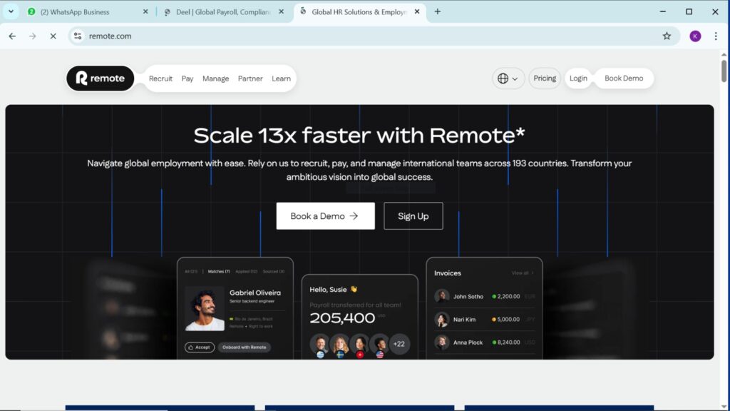 Remote – Best for Scaling International Teams with Tax and Legal Compliance