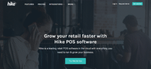 Hike POS interface showcasing detailed inventory management and product categorization