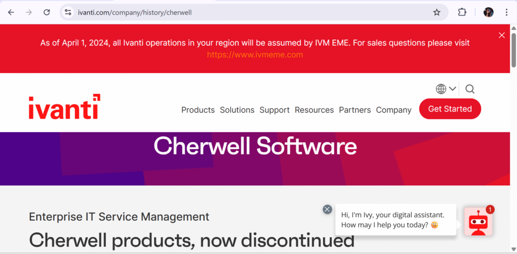 Cherwell Service Management (by Ivanti)