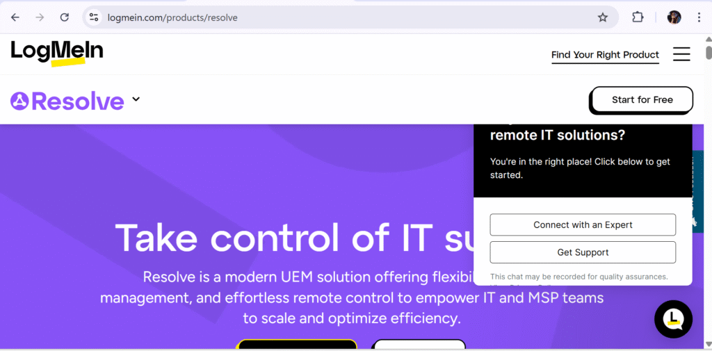 GoTo Resolve (formerly GoToAssist)
