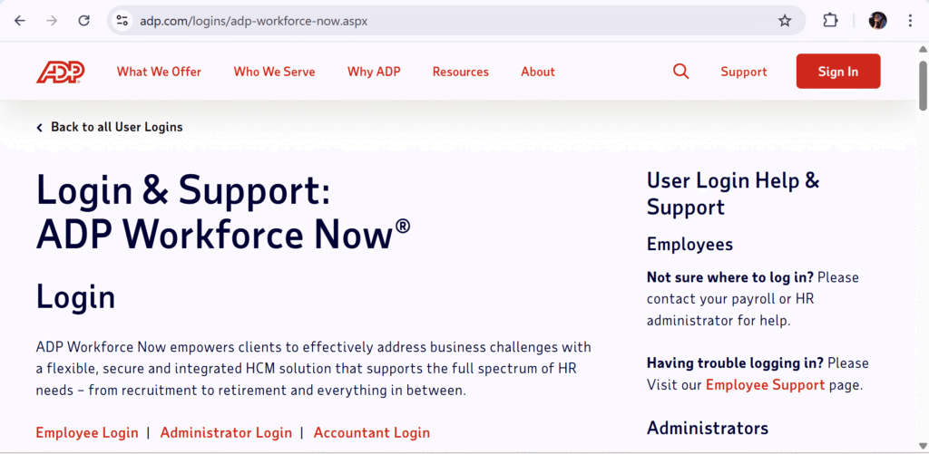 ADP Workforce Now