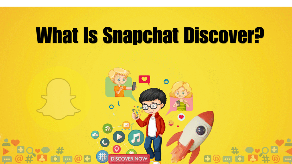 Snapchat Discover interface showing branded stories, news, and video content from publishers and creators.