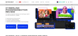 PowerDirector mobile video editor showing TikTok editing timeline.