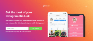 Shorby landing page with messaging buttons and social link integration.
