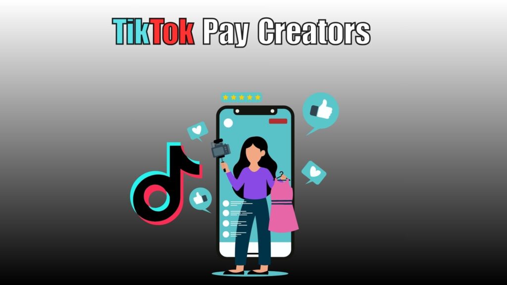 A smartphone screen displaying the TikTok app with a dollar sign icon, symbolizing creator earnings.