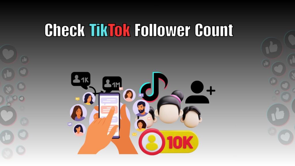 Person checking TikTok follower count on a smartphone screen with profile analytics visible.