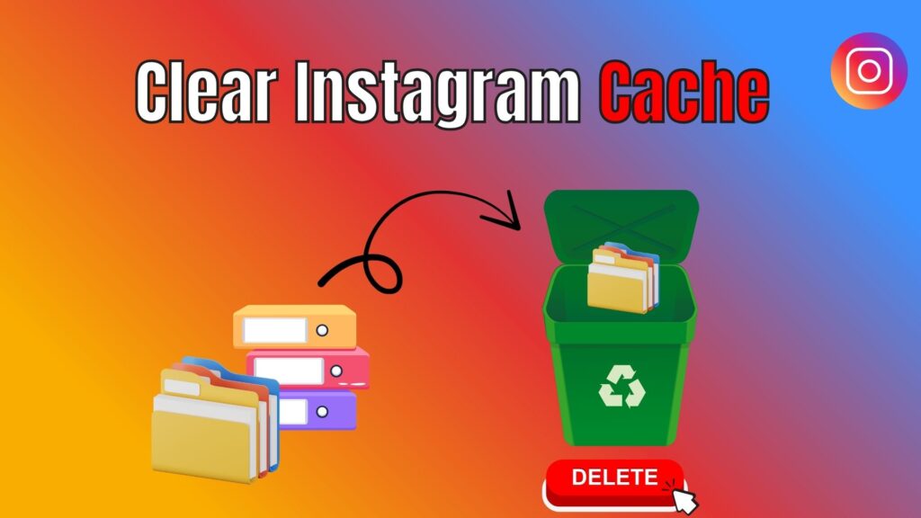 Illustration of Instagram cache clearing process on iOS and Android devices, highlighting app performance and storage optimization.