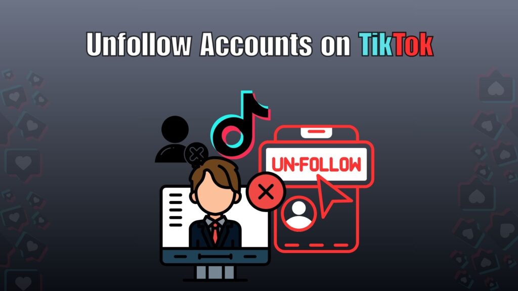 A smartphone screen with the TikTok app open, showing a user profile and the unfollow button highlighted.