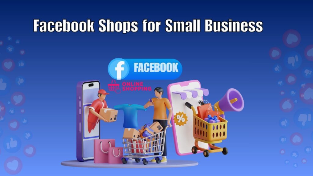 Small business owner setting up Facebook Shop on laptop and smartphone to sell products online.
