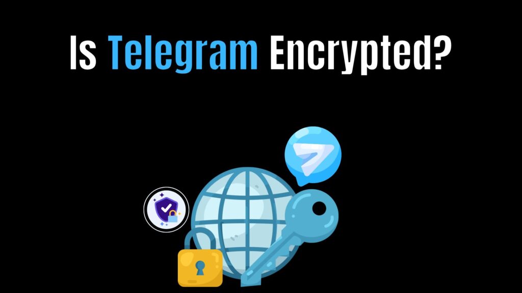 Conceptual illustration showing Telegram encryption and data privacy features for secure messaging.