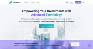 Illustration of Metadoro affiliate program with simple setup and multi-market trading access.