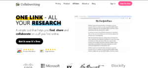 Collabwriting's browser extension interface