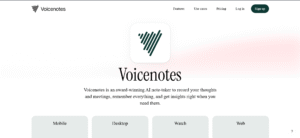 The Voicenotes app interface 