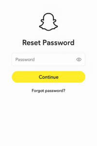  Snapchat Password Reset Interface