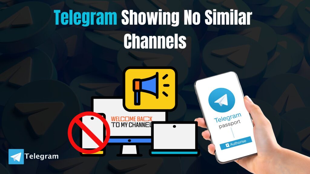 Illustration showing Telegram channels with and without similar suggestions, highlighting privacy and discovery differences.