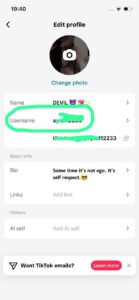 how to change username on TikTok