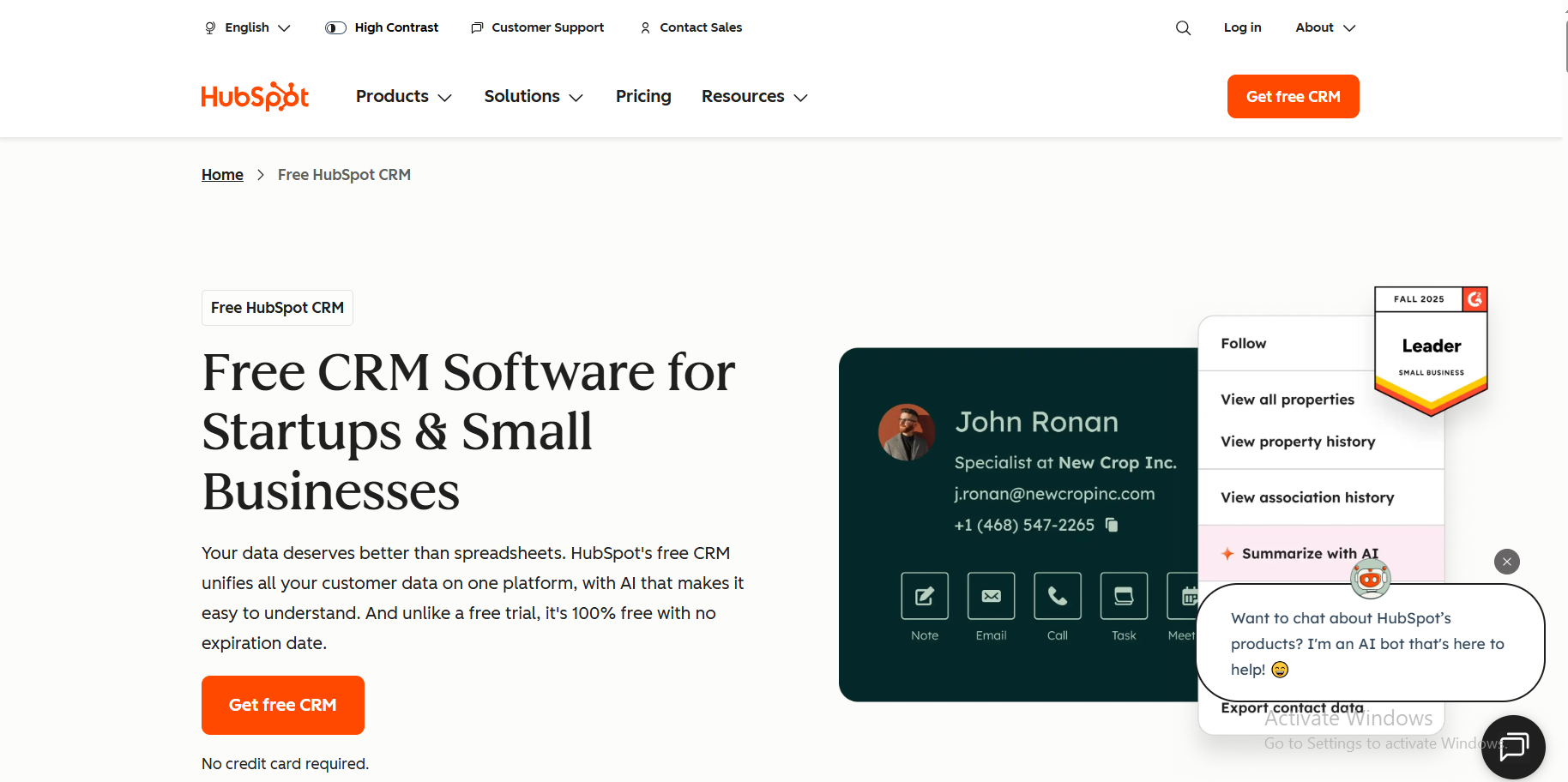 HubSpot CRM (with Workflow Automation)