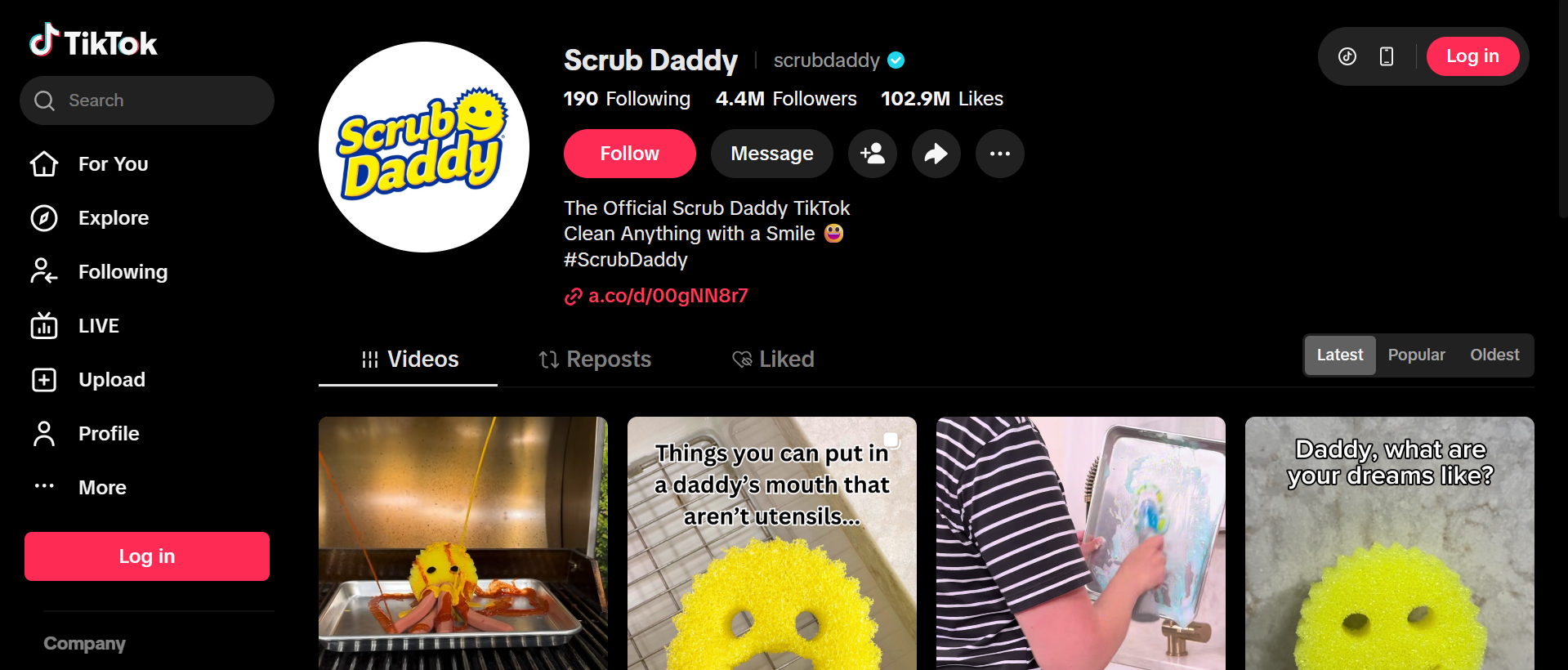 Scrub Daddy – Official TikTok account of Scrub Daddy cleaning product brand