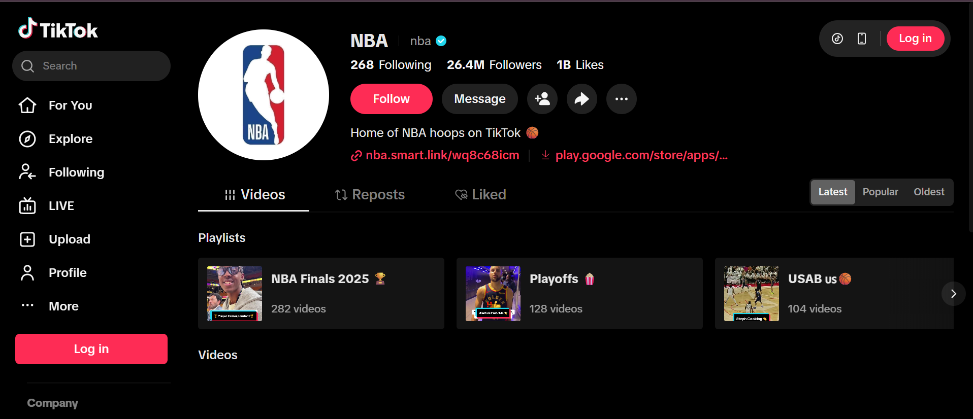 NBA – Official TikTok account of the National Basketball Association