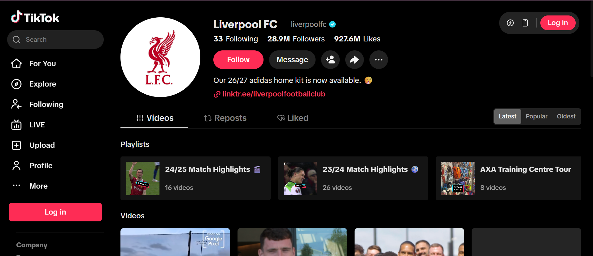 Liverpool FC – Official TikTok account of Liverpool Football Club